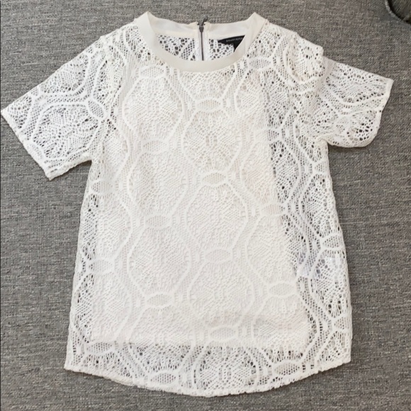 Banana Republic Cream Lace Top, Like New, Sz XS - Picture 1 of 4